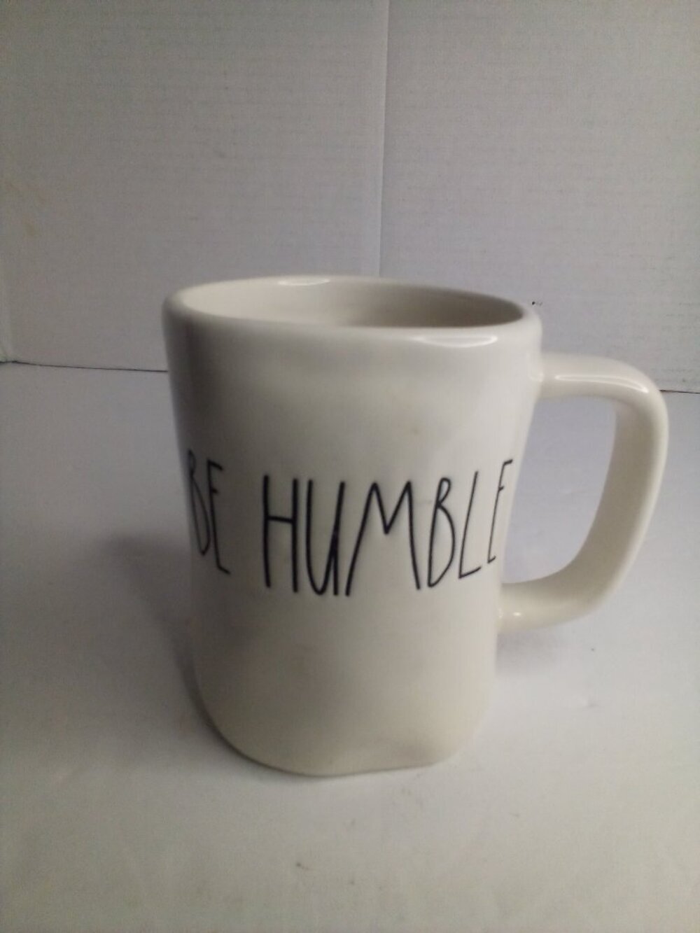 Rae Dunn Artisan Collection Mug BE HUMBLE Coffee Tea Ceramic White